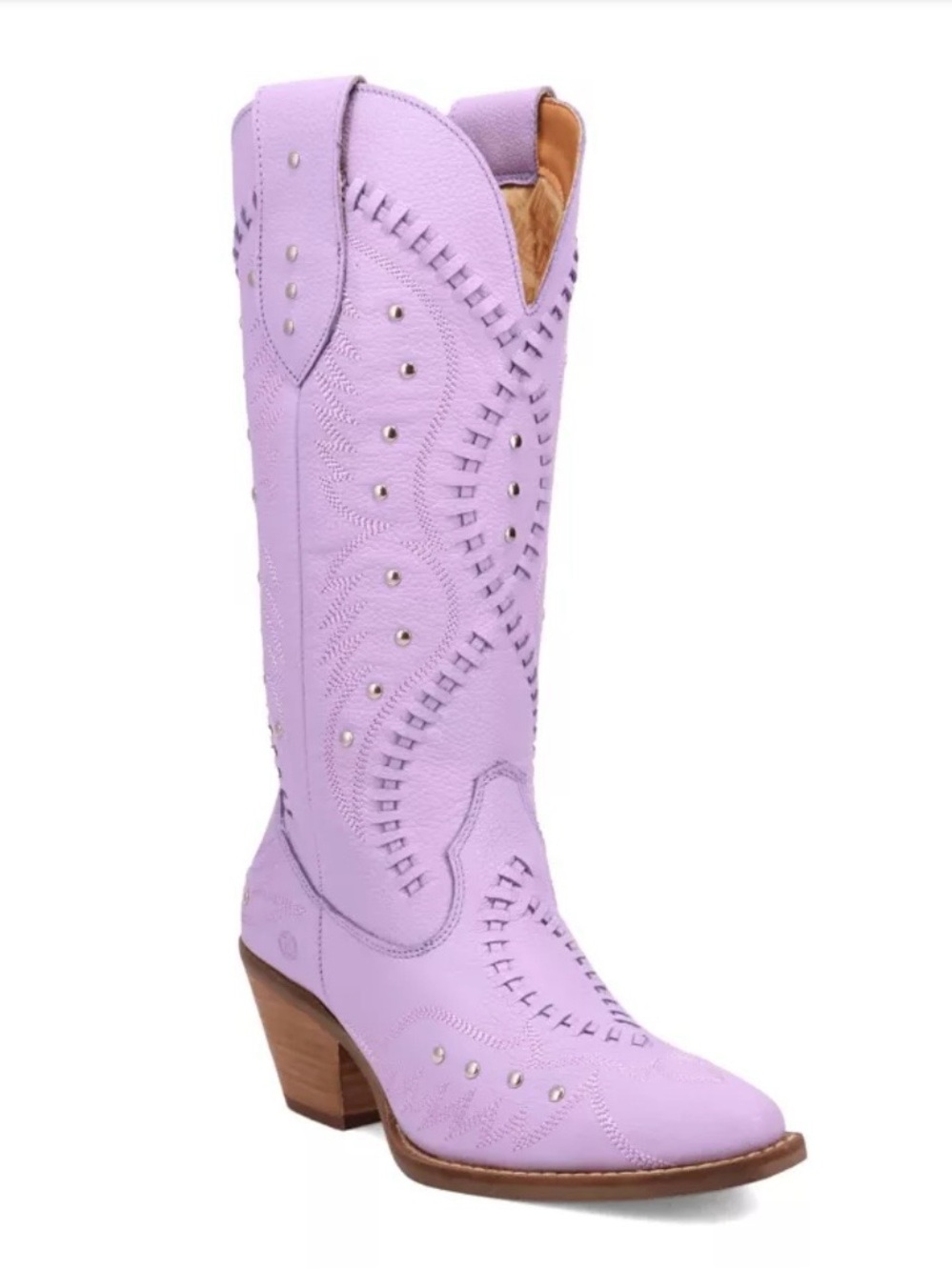 dingo pretty in pink Lavender Western cowboy Studded Boot size 7